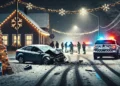 Un șofer beat a produs un accident rutier pe raza localității Fălticeni, la 3 dimineața, în prima zi de Crăciun. Chefliul se angajase în depășirea neregulamentară a unei coloane de vehicule