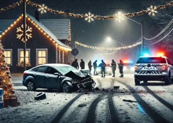 Un șofer beat a produs un accident rutier pe raza localității Fălticeni, la 3 dimineața, în prima zi de Crăciun. Chefliul se angajase în depășirea neregulamentară a unei coloane de vehicule