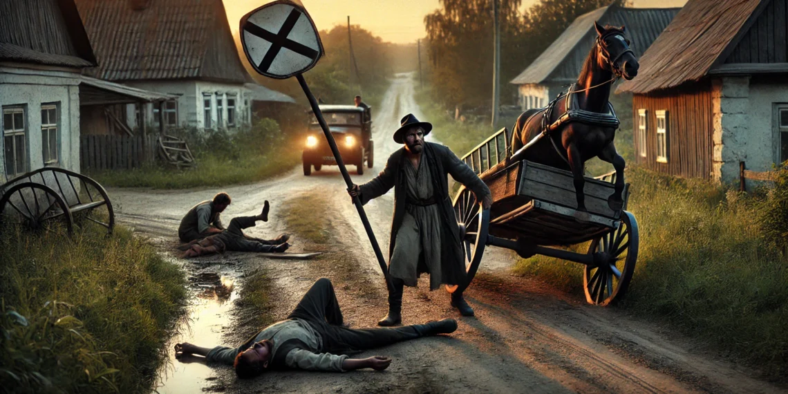 Amărât din Bogdănești, condamnat la 13 ani de închisoare după ce a ucis un agresor cu un indicator rutier și era cât pe ce să-l omoare și pe prietenul scandalagiului. Victimele, cunoscute drept ”șmecheri” din sat, l-au atacat pe inculpat și i-au răsturnat căruța și iapa într-un șanț: ”Arăt că i-am lovit la nimereală, fiindu-mi frică să nu îmi omoare iapa”