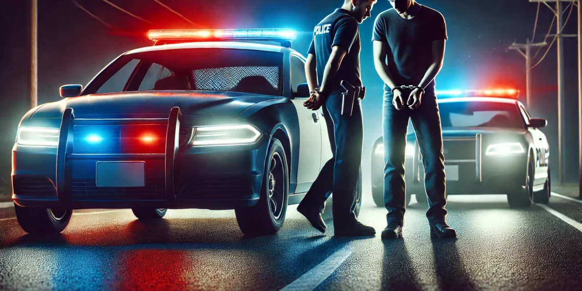 Șofer oprit și încătușat în trafic, pe raza localității Ilișești. Polițiștii au fost sesizați că individul conduce haotic. Bărbatul a refuzat să-și divulge alcoolemia