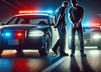 Șofer oprit și încătușat în trafic, pe raza localității Ilișești. Polițiștii au fost sesizați că individul conduce haotic. Bărbatul a refuzat să-și divulge alcoolemia
