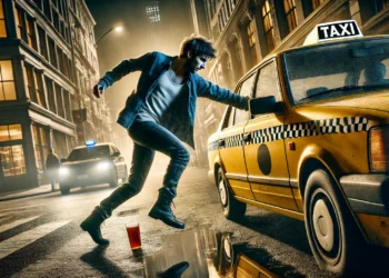 Un bărbat abțiguit a fost amendat cu 2.000 de lei și internat la Secția de Psihiatrie, după ce a lovit cu piciorul oglinda unui taxi în centrul Sucevei
