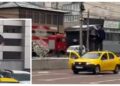 Un taximetrist cherchelit de dimineață și-a turnat benzină pe el, s-a cocoțat pe mașină și a amenințat că-și dă foc în parcarea Primăriei Municipiului Suceava