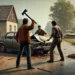 Doi frați din Botoșani, care s-au izbit intenționat cu mașina în autoturismul unui rival și au năpustit asupra acestuia cu un topor și un levier, au fost condamnați definitiv la câte doi ani și opt luni de închisoare cu suspendare