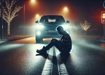 Un bărbat din Ostra, așezat pe partea carosabilă, pe mijlocul unei benzi de deplasare, a fost lovit de un autoturism în prima zi a anului
