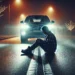 Un bărbat din Ostra, așezat pe partea carosabilă, pe mijlocul unei benzi de deplasare, a fost lovit de un autoturism în prima zi a anului