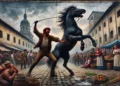 Un bărbat din Fântânele a fost amendat cu 720 de lei, după ce un cetățean a sunat la 112 și a sesizat că individul și-a lovit calul în Piața Obor din Verești