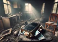 O Biblie cu 13.000 de lei ascunși între pagini a scăpat miraculos dintr-un incendiu care a mistuit complet o bucătărie din Preutești
