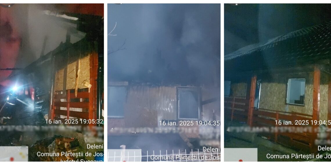 Prejudiciu de circa 150.000 de lei, în urma incendiului izbucnit la o casă din Deleni – Pârteștii de Jos. Incendiul a pornit din cauza echipamentelor de iluminat electric improvizate