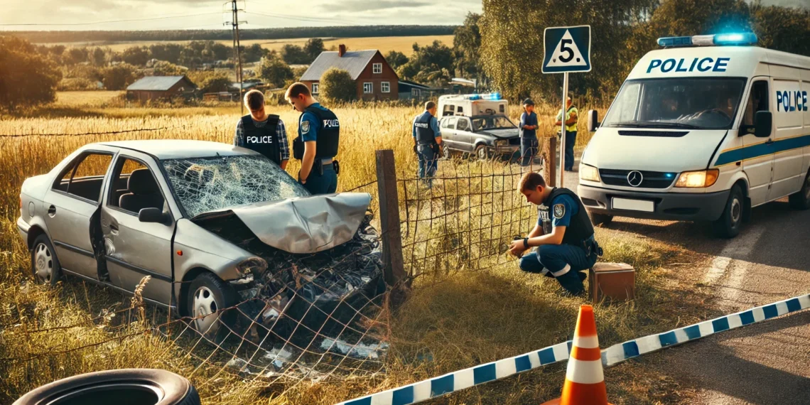 Doi minori de 16 ani au fost răniți după ce șoferul beat, în mașina căruia se aflau, a pierdut controlul direcției și a intrat într-un gard de sârmă