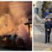 Incendiu devastator la Frătăuții Noi. Două case cuprinse de flăcări, un bătrân de 90 de ani decedat și un bărbat infirm salvat de doi polițiști curajoși