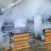 Cabana din lemn, distrusă de flăcări la Gălănești. Pompierii au intervenit cu patru autospeciale de stingere
