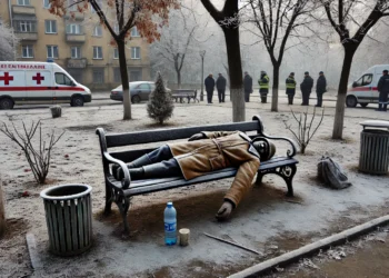 Descoperire macabră în parcul din centrul orașului Liteni. Un bărbat a fost găsit înghețat pe o bancă