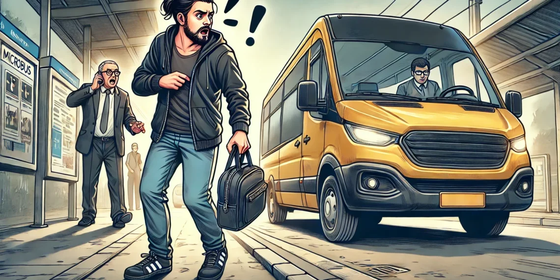 Șoferul unui microbuz a rămas fără acte și bani, după ce un călător i-a furat borseta