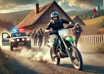 Un individ rupt de beat și fără permis, care se plimba cu un motocross prin Moldovița, s-a luat la întrecere cu polițiștii. A pierdut „proba” de alergare pe jos