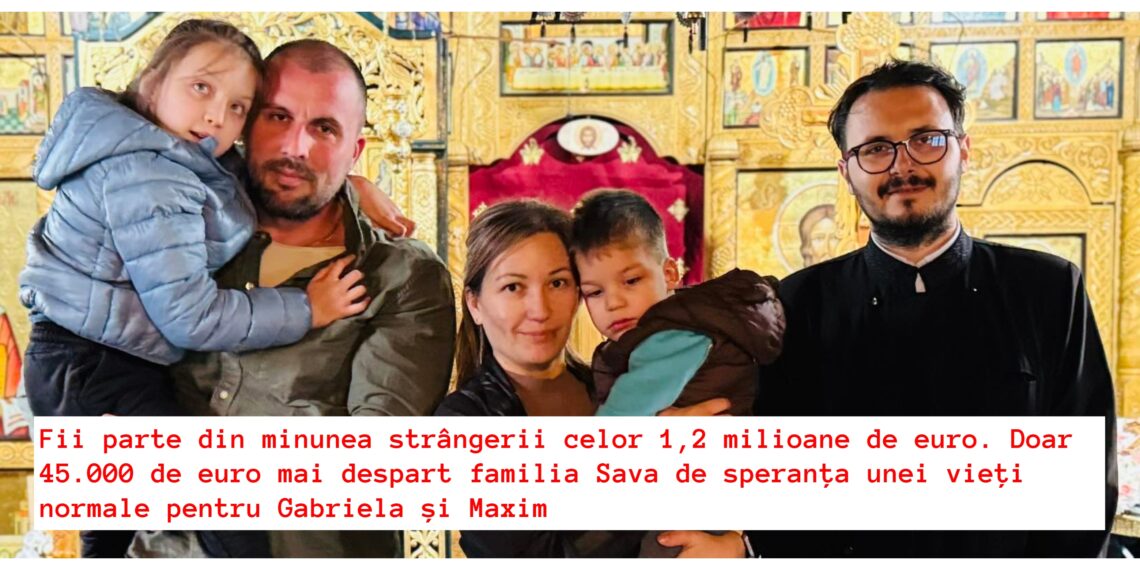 Mai e un pas până la minune. Fii parte din ea! 45.000 de euro îi despart pe frățiorii Gabriela și Maxim de șansa la o viață normală