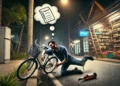 Un biciclist beat și-a fracturat piciorul după ce și-a amintit că mai avea ceva de cumpărat de la magazin