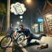 Un biciclist beat și-a fracturat piciorul după ce și-a amintit că mai avea ceva de cumpărat de la magazin
