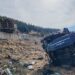 Autotren răsturnat pe raza localității Iacobeni