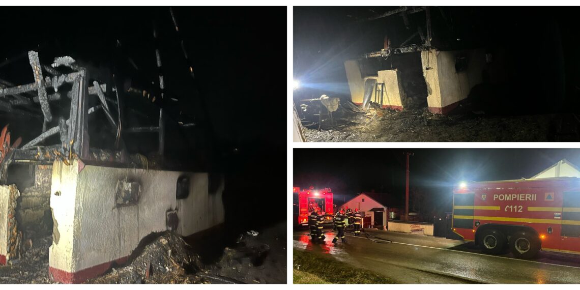 Incendiu la o gospodărie din Adâncata. Adăpostul de animale s-a făcut scrum, iar două capre și trei iezi au pierit în flăcări