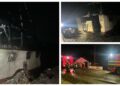 Incendiu la o gospodărie din Adâncata. Adăpostul de animale s-a făcut scrum, iar două capre și trei iezi au pierit în flăcări