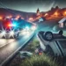 Șofer cu 1,62 mg/l alcool pur în aerul expirat, reținut pentru 24 de ore, după ce s-a răsturnat cu mașina pe raza localității Dorna Arini