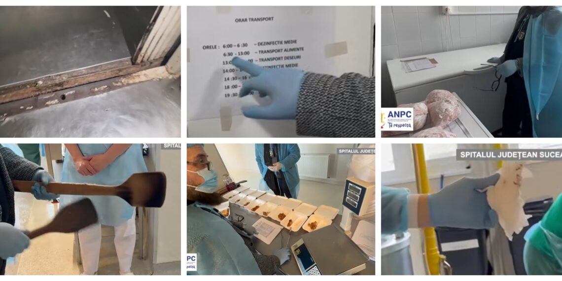 SCJU Suceava, ”premiat” de ANPC cu cinci amenzi de 19.000 de lei. Piedone a găsit mâncare servită în batjocură, alimente și deșeuri transportate în același lift jegos și ruginit, produse fără termen de valabilitate și alte probleme: ”Gunoiul, pune-l peste cartoful proaspăt, că e bine, merge la bolnavi! (…) Amendă în cuantum maxim!”