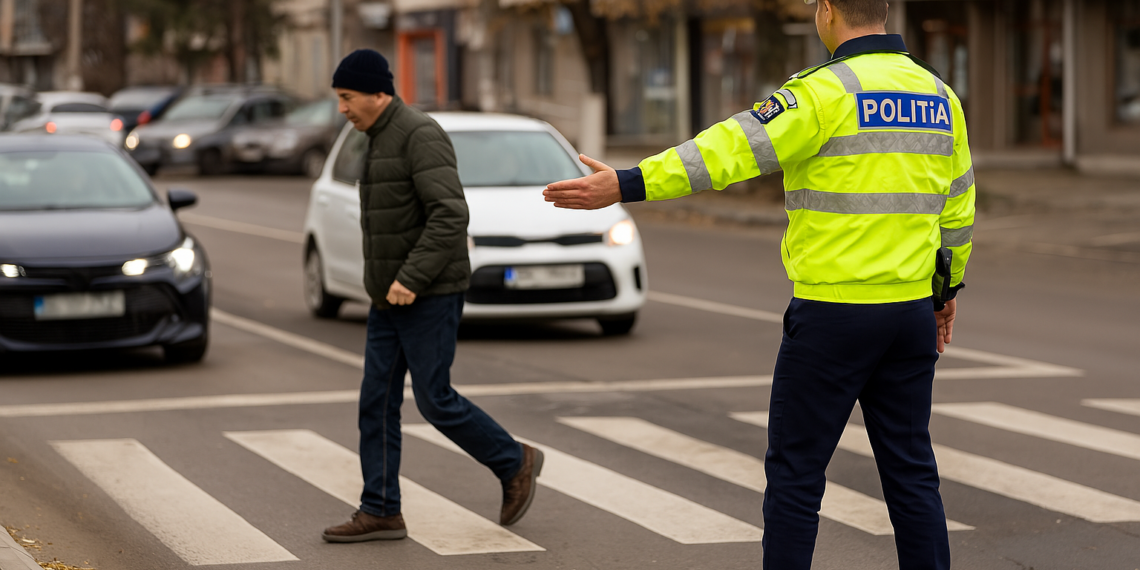 Amplă acțiune pentru creșterea gradului de siguranță a pietonilor desfășurată de către polițiști în perioada 24 – 30 martie 2025