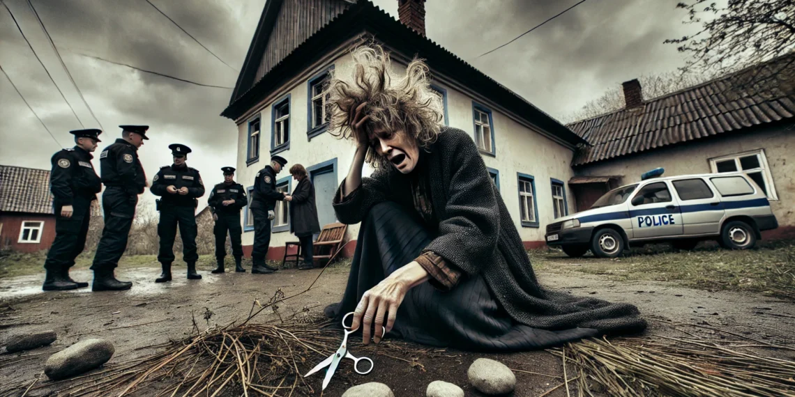 Scandal în Bosanci. O femeie beată și-a tuns părul, a spart geamurile fiului și a amenințat că își dă foc la casă