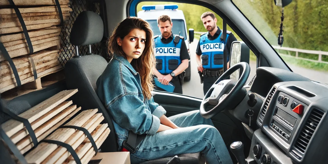 Șoferiță amendată cu 3.000 de lei pentru că transporta ilegal material lemnos în valoare de 245 de lei