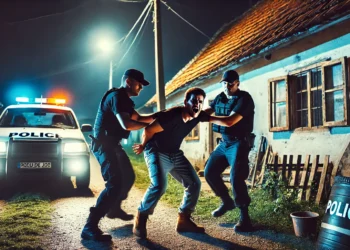 Pedeapsă simbolică pentru un ”zmeu” din Vicovu de Jos, care și-a încordat mușchii cu doi polițiști. Individul i-a amenințat cu moartea și l-a mușcat pe unul dintre oamenii legii: ”Te tai bucăți! Când ai să vezi Jiu71, să te ferești din fața mea, că mă trântesc în tini, te iau ca pe o p**a”