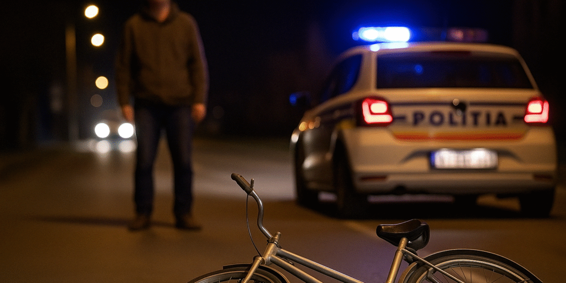 Biciclist cu ”miros” de alcool, acroșat de o șoferiță în Rădăuți. Victima nu a putut fi testată cu aparatul etilometru