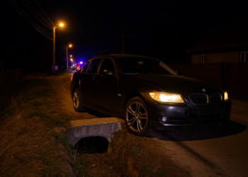 Un tânăr beat s-a înfipt cu BMW-ul într-un cap de pod din Mălini, a sunat la 112 și până au ajuns polițiștii a mutat mașina într-o curte. Doi pasageri au ajuns la spital