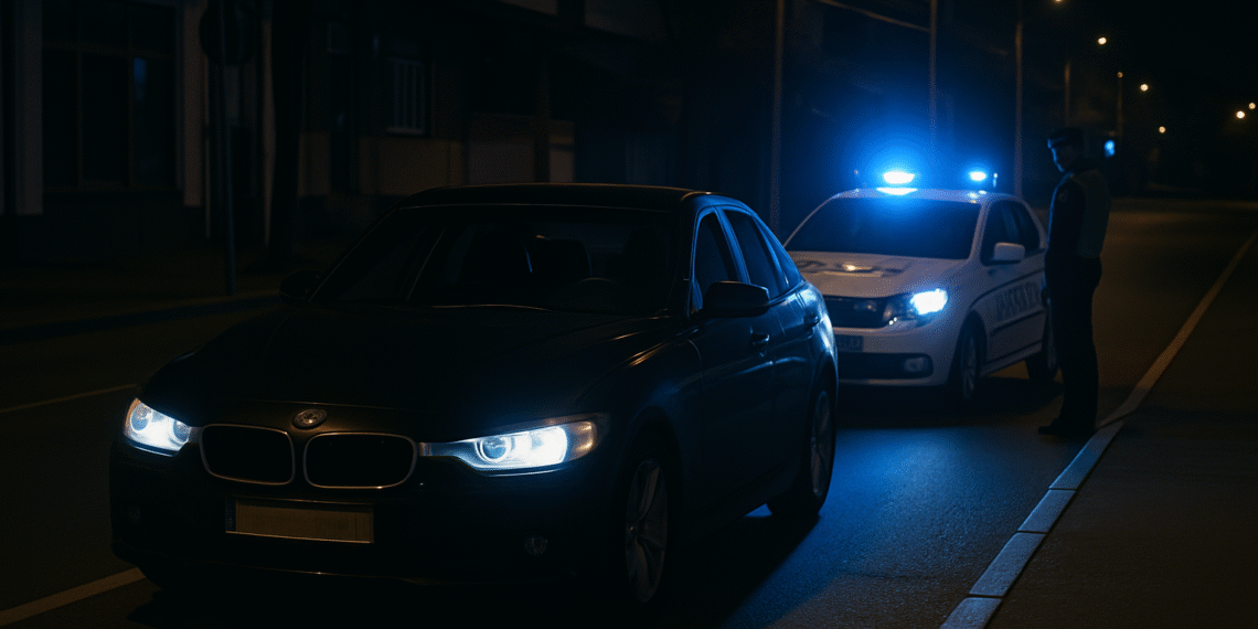 BMW cu ITP și RCA expirate, condus de un bărbat fără permis, tras pe dreapta de polițiști în centrul Sucevei