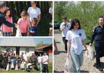 Peste 100 de copii din comunități defavorizate au primit dulciuri, rechizite și produse de igienă de la polițiști și Asociația Euroactiv