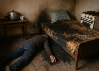 Bărbat din Dolhasca găsit mort în bucătăria de vară, după ce pătura i-a luat foc de la o țigară aprinsă