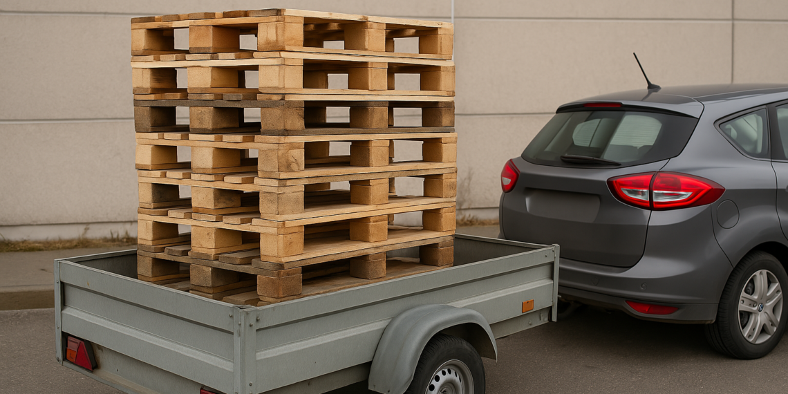 Altex Suceava, prădat de paleți. Un bărbat a încărcat șase bucăți în remorcă și s-a făcut nevăzut