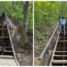 Scările din Parcul Șipote, în plin proces de reparații. Primăria Suceava vrea să termine lucrările până la 1 Mai