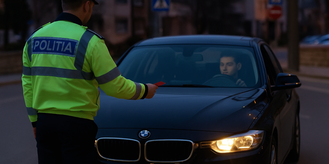 Dosar penal pentru un șofer de BMW prins cu numărul de înmatriculare provizoriu expirat, în cartierul Zamca. Mașina a fost imobilizată