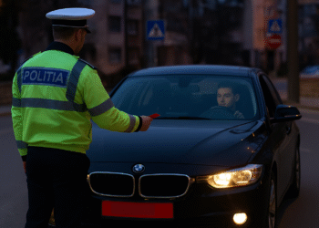 Dosar penal pentru un șofer de BMW prins cu numărul de înmatriculare provizoriu expirat, în cartierul Zamca. Mașina a fost imobilizată