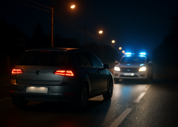 Doi adolescenți de 17 ani, reținuți după ce au condus o mașină fără permis prin Grănicești. Unul dintre ei s-a luat la întrecere cu polițiștii