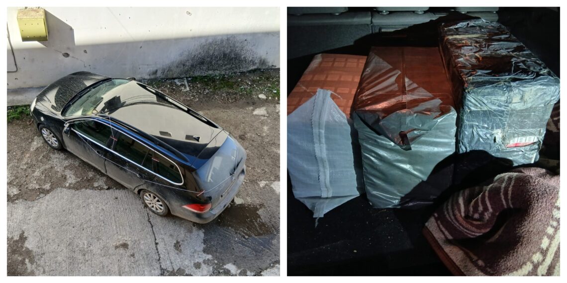 O femeie cu trei baxuri de țigări de contrabandă în portbagaj s-a luat la întrecere cu polițiștii prin Gura Humorului