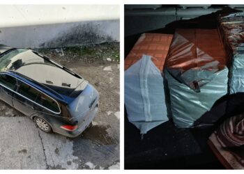 O femeie cu trei baxuri de țigări de contrabandă în portbagaj s-a luat la întrecere cu polițiștii prin Gura Humorului