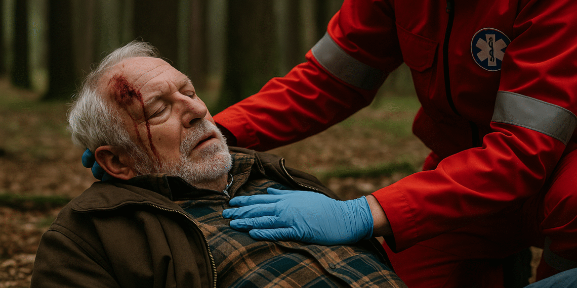 Ieșit la tăiat arbori cu familia, un bărbat de 70 de ani a ajuns la spital cu traumatism cranian și gleznă fracturată