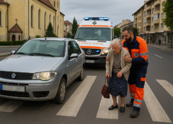 Femeie de 76 de ani, lovită pe trecerea de pietoni din fața Bisericii Catolice din Gura Humorului. Șoferul, în vârstă de 75 de ani, nu i-a acordat prioritate