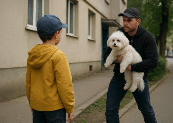 Un bichon plimbat de un copil a fost furat din fața blocului. Un bărbat necunoscut l-a luat în brațe și a dispărut spre stația de taxi din zona Curcubeu