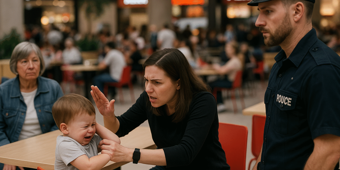 O femeie s-a pricopsit cu dosar penal pentru că și-a tras de urechi fiul de doi ani în food court-ul din Iulius Mall Suceava. Un martor a sunat la 112