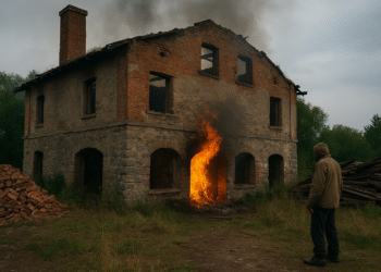 Incendiu la o cramă abandonată din Putna, izbucnit de la focul făcut de un om fără adăpost