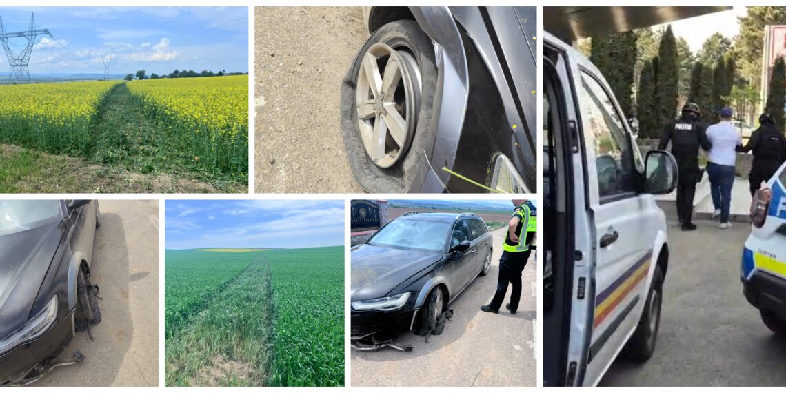 ”Țărănuș” cu ifose de Fast & Furious, urmărit cu focuri de armă prin două județe și prins într-un lan de rapiță. Totul a pornit într-o benzinărie din Suceava, unde și-a încordat mușchii