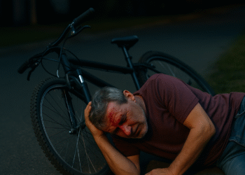 A căzut cu bicicleta la cinci metri de casă, după ce a băut prin mai multe baruri. Bărbat s-a ales cu rănit la cap și a fost transportat la spital